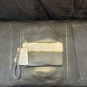 Adrienne Vittadini Gray Wristlet Wallet